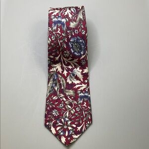 Oscar de la Renta Red Floral Tie